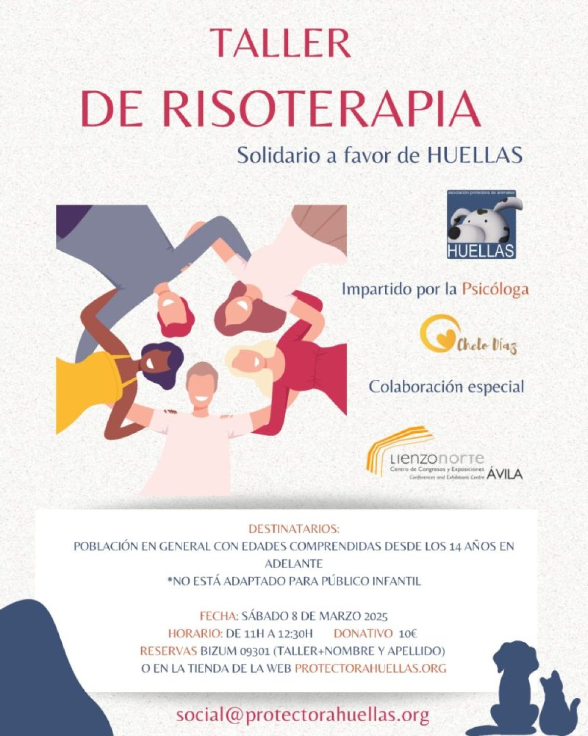 Taller risoterapia solidario a favor de Huellas