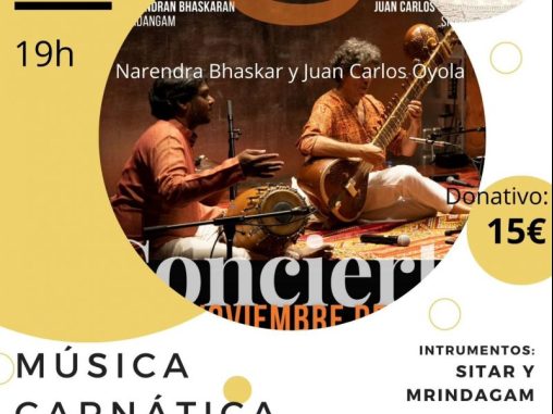 Concierto de musica del sur de la India. SITAR Y MRINDANGAM